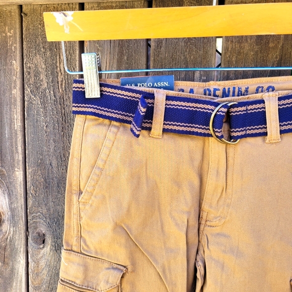 U.S.Polo Assn. Kinds Tan Cargo Shorts Boys Size 6 - Picture 7 of 16